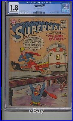 Superman #123 Cgc 1.8 Supergirl Tryout Predates Action Comics 252