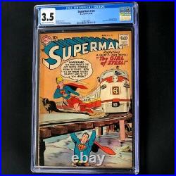 Superman #123 (DC Comics 1958) CGC 3.5 SUPERGIRL Tryout! Silver Age Comic