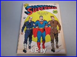 Superman #12 COMIC BOOK 1941 Classic WWII War Cover