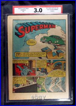 Superman #12 CPA 3.0 SINGLE PAGE #1 Suicide Murders Vintage DC comics 1941