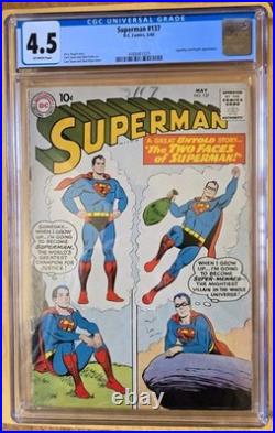 Superman #137 CGC 4.5 (VG+) Superboy & Krypto Appearance! DC Comics, 5/60