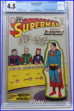 Superman #147 CGC 4.5 DC Comics 8/61 1st App. Legion of Super-Villains