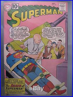 Superman #149 CGC 9.2 OW 1st Death of Superman (Story) DC Comics 1961