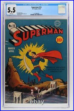 Superman #15 DC 1942 CGC 5.5