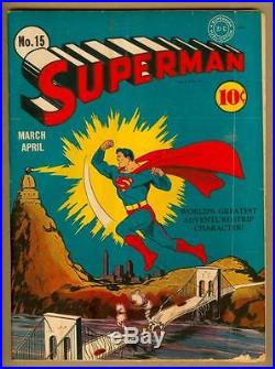 Superman #15 Fred Ray Classic Pose Cover Nice 4.0 Very Good