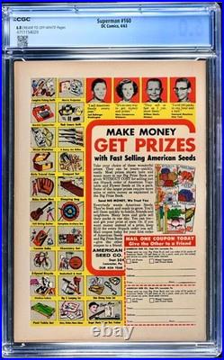 Superman #160 1963 CGC Graded 6.0 Just Graded-New Holder
