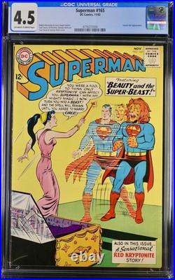 Superman #165 1963 CGC Graded 4.5 Just Graded-New Holder