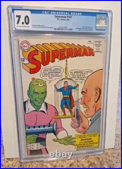 Superman #167 CGC 7.0, New Origin of Brainiac 1st Luthor & Brainiac Team-up 1964