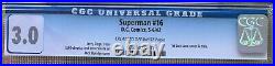 Superman #16 (1942) CGC 3.0 - First Lois Lane cover in title Jerry Siegel