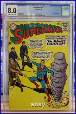 Superman #177 5/1965 CGC Grade 8.0, Off-White to White Pages New Slab
