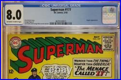 Superman #177 5/1965 CGC Grade 8.0, Off-White to White Pages New Slab