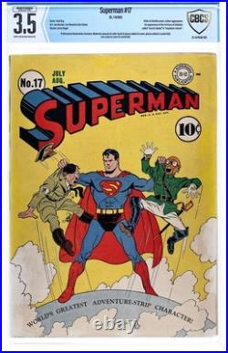 Superman #17 CBCS 3.5 RESTORED 1942 25-3276C8B-001