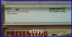Superman #17 DC 1942 Hitler & Tojo Cover 1st Fortress of Solitude CGC 4.0