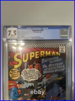 Superman #189 (DC Comics August 1966) CGC 7.5 White Pages