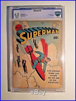 Superman 18 CBCS Not CGC Golden Age Classic World War 2 Cover