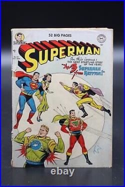 Superman (1939) #65 1st Krypton Super Foes Al Plastino Cover & Art Incomplete FR
