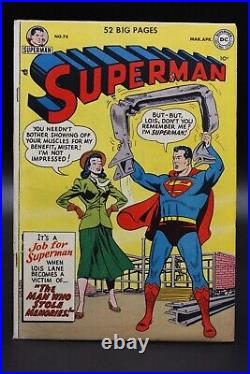 Superman (1939) #75 Al Plastino C/A Wayne Boring Art Prankster Story VG+