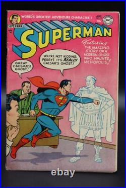 Superman (1939) #91 Superman Stamp Great Caesar's Ghost Al Plastino Boring FN Superman (1939) #91 Superman Stamp Great Caesar's Ghost Al Plastino Boring FN