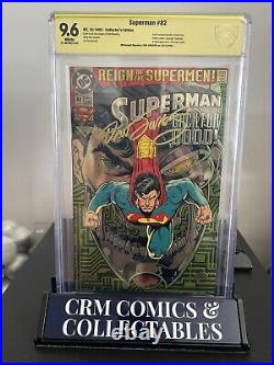 Superman 1987 Series #82 DC Comics. SIGNED by Dan JURGENS! CBCS 9.6