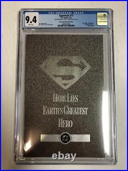 Superman (1993) # 75 (9.4 CGC WP) Poly-Bagged Platinum Edition