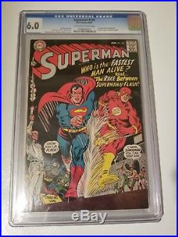 Superman #199 (1967) 1st Superman/Flash race. CGC 6.0 Off-White to White Key