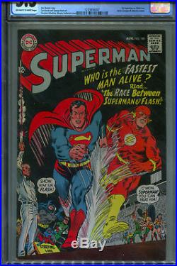 Superman #199 (1967) CGC 5.5 OWithW 1st Superman vs. Flash race! DC Comics