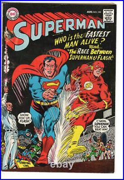 Superman #199 (1967) Grade 4.5 1st Race Between Flash And Superman