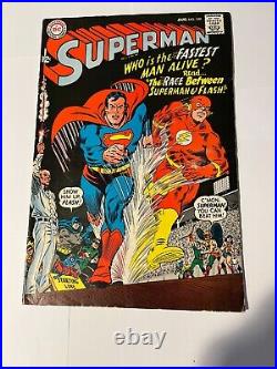 Superman 199 1st Superman/Flash race. 1967 key issue Original Owner