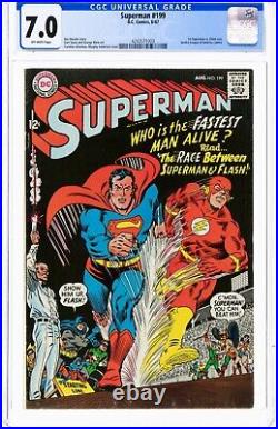 Superman #199 (Aug 1967, D. C Comics) CGC 7.0 FN/VF 4243571003