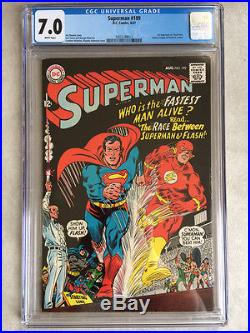 Superman #199, CGC 7.0, 1st race with the Flash