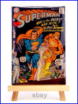 Superman #199 DC Comics 1967 FN 1st App race between the flash and Superman Key