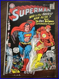 Superman #199 DC Comics August 1967 Superman Flash Race VG/F