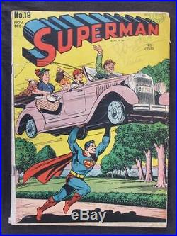 Superman #19 DC 1942 Golden Age Check out our Comic Books for SALE