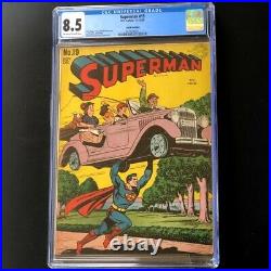 Superman #19 (DC Comics 1942) CGC 8.5 VF+ Rare Golden Age Comic