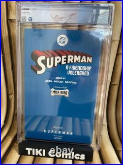 Superman 1 A Friendship Unleashed Milk-Bone CGC 9.6. Custom Krypto label