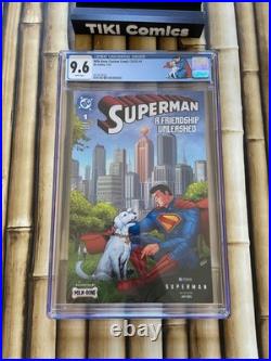 Superman 1 A Friendship Unleashed Milk-Bone CGC 9.6. Custom Krypto label