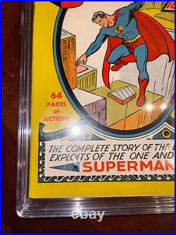 Superman #1 CGC 7.5 (R) 1939 Mega key Golden Age! Great Investment! M6 513 cm