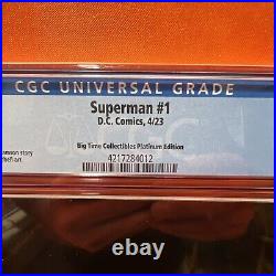 Superman #1 CGC 9.8 Big Time collectibles Platinum Foil DC Comics