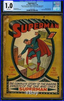 Superman #1 CGC FR 1.0 Brittle pages