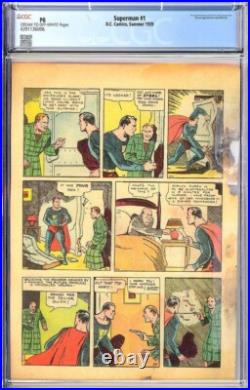 Superman #1 (Page 9 Only) CGC PG SUPERMAN IN COSTUME EVERY PANEL! Key Golden Age