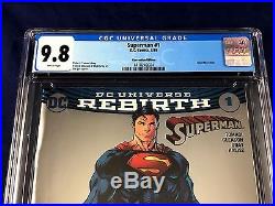 Superman #1 Rebirth (2016 DC) Jim Lee SDCC Convention Foil Variant cover CGC 9.8