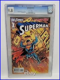 Superman #1 The New 52 CGC 9.8 NM/MT George Perez Cover 2011