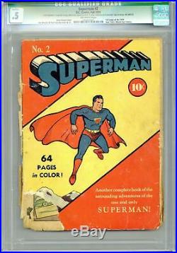 Superman (1st Series) #2 1939 CGC 0.5 QUALIFIED 2003875001