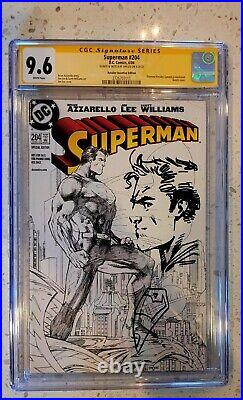 Superman #204 CGC 9.6 SS signed sketch Jim Lee Diamond Summit RRP Variant batman