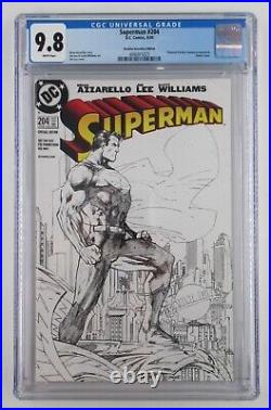 Superman #204 CGC 9.8 Jim Lee Diamond Summit Sketch Variant