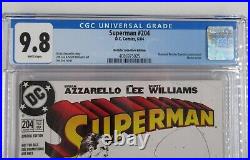 Superman #204 CGC 9.8 Jim Lee Diamond Summit Sketch Variant