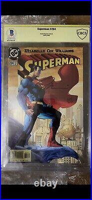 Superman 204 Comic DC CBCS Verified Signature Jim Lee 3034/4000 Beckett