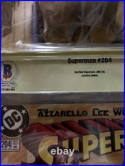 Superman 204 Comic DC CBCS Verified Signature Jim Lee 3034/4000 Beckett