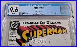 Superman 204 RRP Retailer Sketch Variant CGC 9.6 Lee Like Batman 608 (Not 9.8)