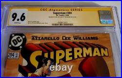 Superman #204 jim lee scott williams signed CGC NM+